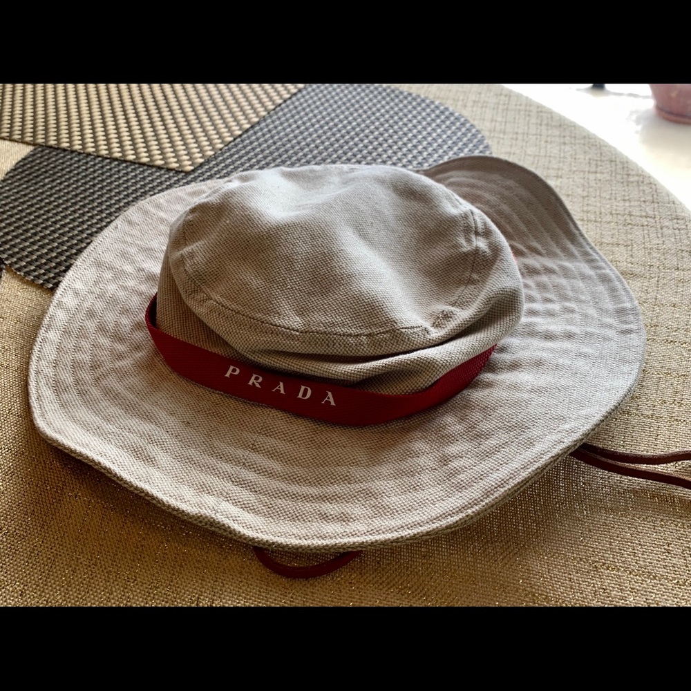 Authentic Prada Logo Safari Hat